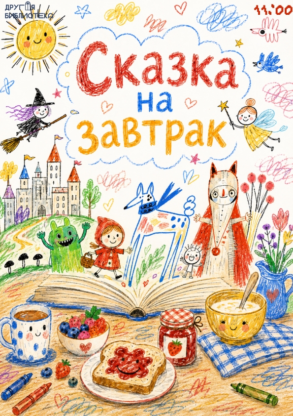 Громкие чтения «Сказка на завтрак» в библиотеке №40. Каждый понедельник 2026 г.