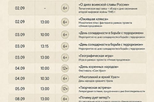 Афиша на сентябрь в библиотеке № 41. Сентябрь 2026 г.